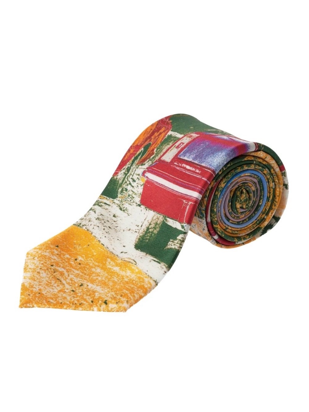 Bad Bunny x Zara Silk Puerto Rico Car Print Tie